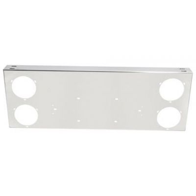 Chrome Rear Center Light Panel with 4 Round Light Cutouts