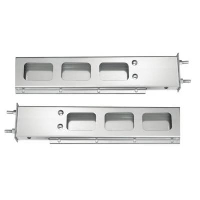 Chrome Spring Loaded Light Bar with Rectangular Cutouts